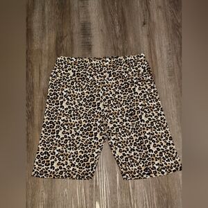Leopard Print Biker Shorts